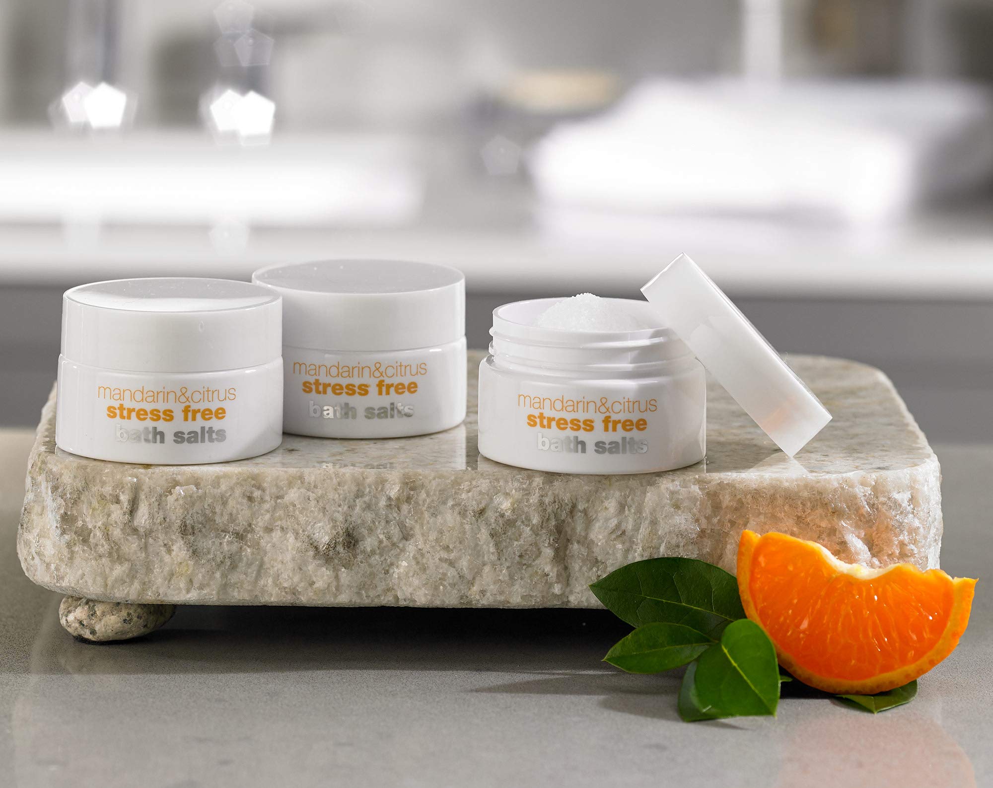 Atelier Bloem Orange Scented Bath Salts for Hotel Spa - 1 oz. Set of 3