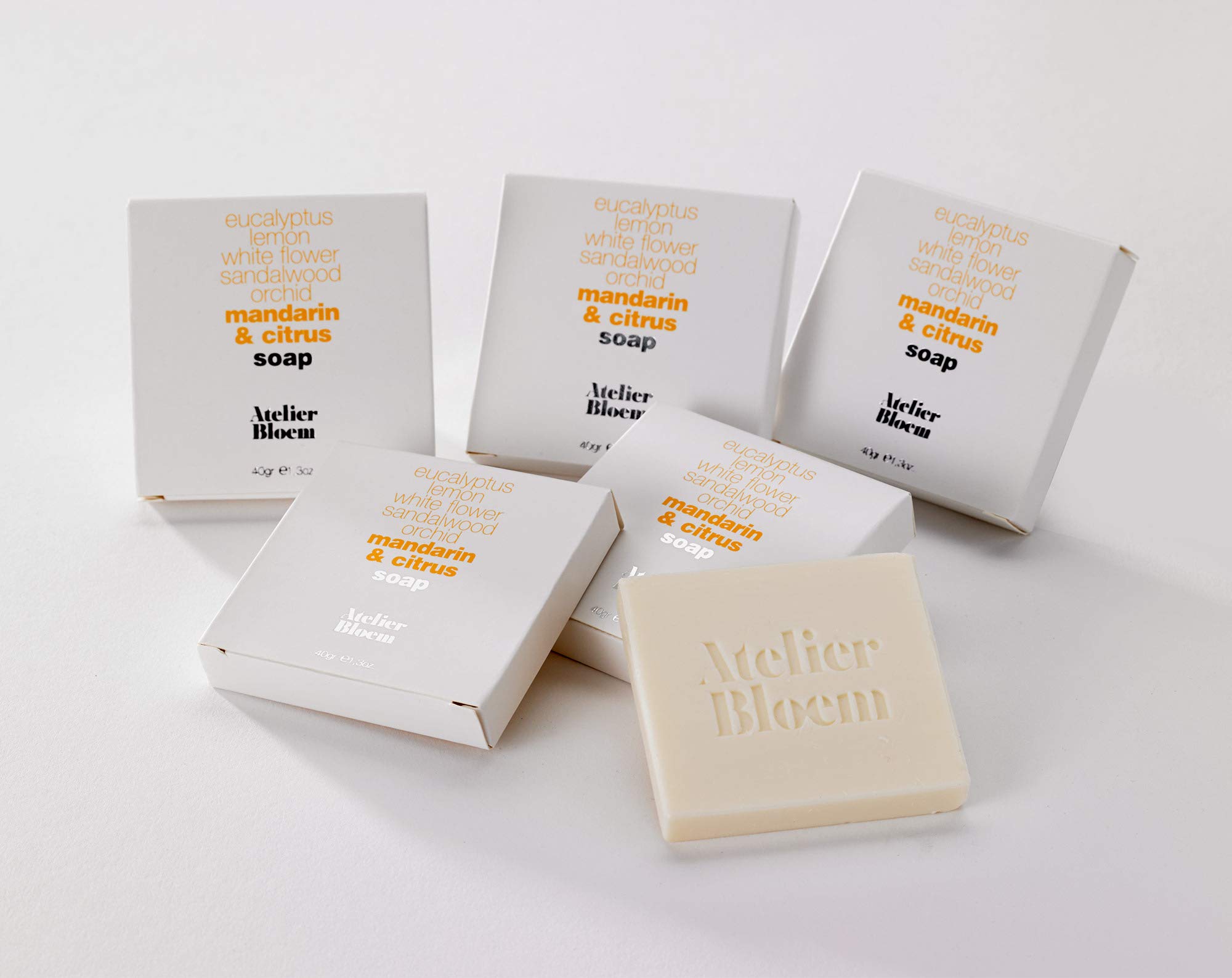 Atelier Bloem Mandarin & Citrus Hand & Body Soap - Hotels & Bath - 1.3oz Bars (Pack of 5)
Atelier Bloem Mandarin & Cit
