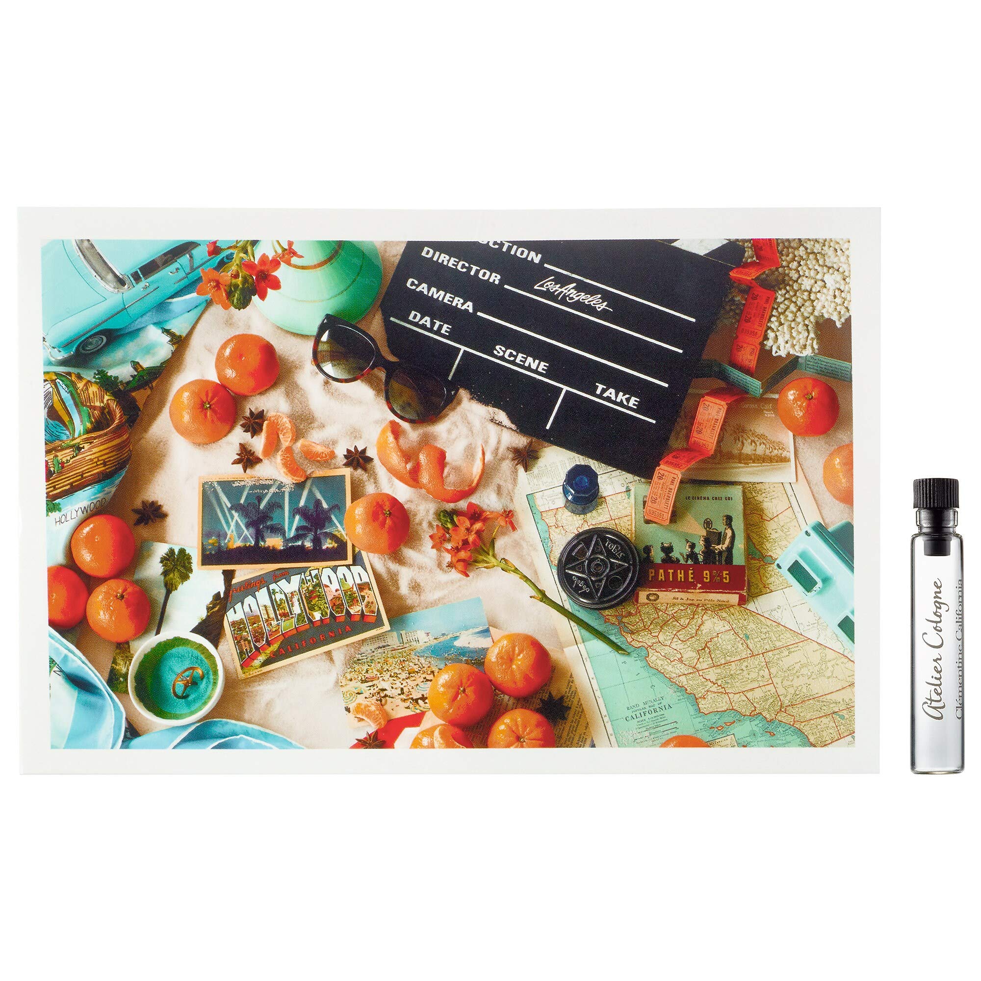 Atelier Cologne Clementine California Sample-Vial And Postcard For All Genders - Pure Parfum 0.05 oz - Name Brand Perfum